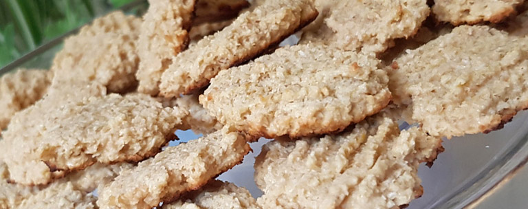 Bolachinhas de aveia e coco